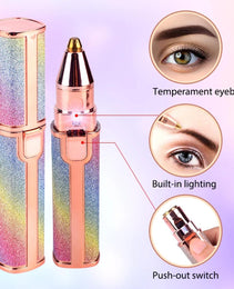 2 in 1 Electric Eyebrow Trimmer & Facial Hair Remover for Women