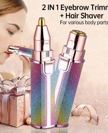 2 in 1 Electric Eyebrow Trimmer & Facial Hair Remover for Women