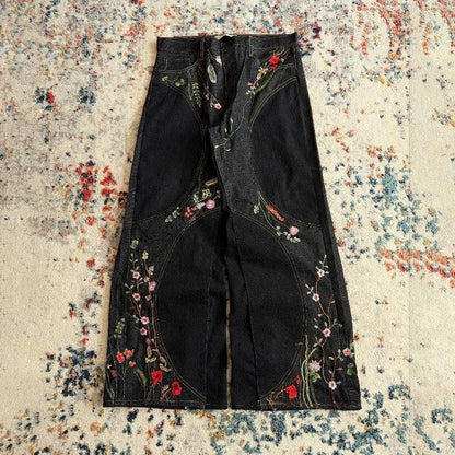 Floral  Y2K Baggy Jeans vintage