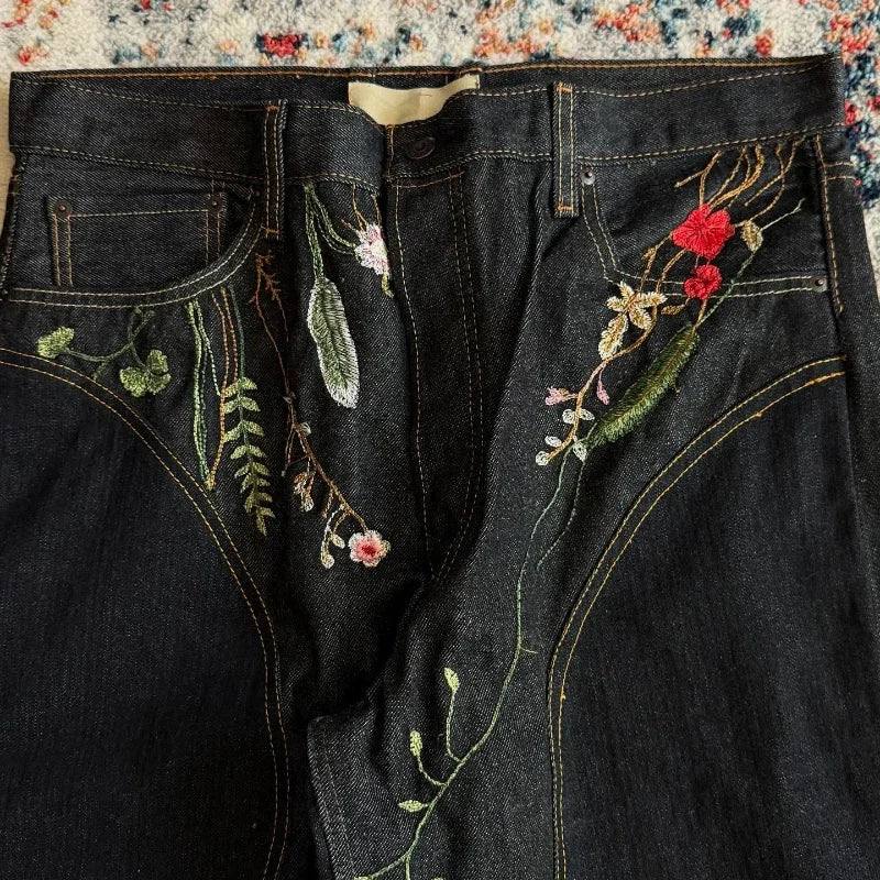 Floral  Y2K Baggy Jeans vintage
