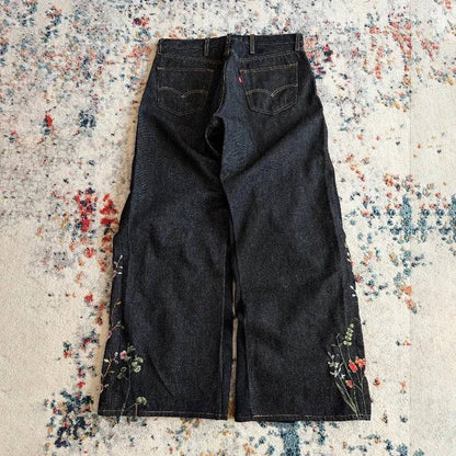 Floral  Y2K Baggy Jeans vintage
