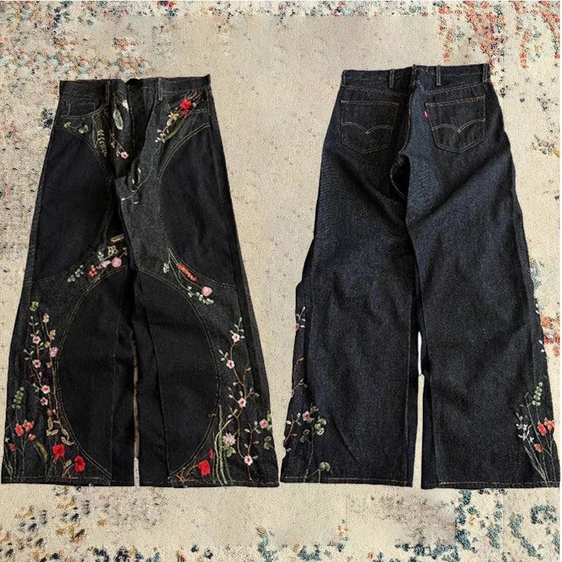 Floral  Y2K Baggy Jeans vintage