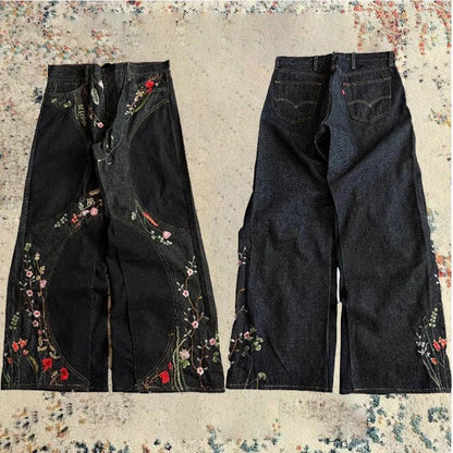 Floral  Y2K Baggy Jeans vintage