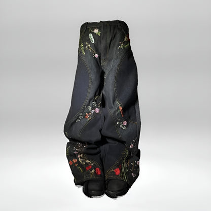 Floral  Y2K Baggy Jeans vintage