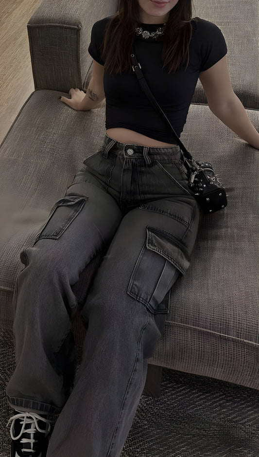 Jeans Trendy Black Denim