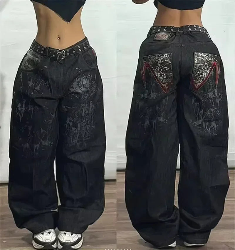Street Fashion Trend Skull Jeans