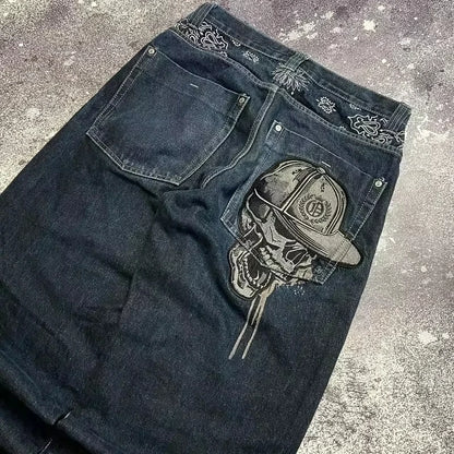 Street Fashion Trend Skull Jeans