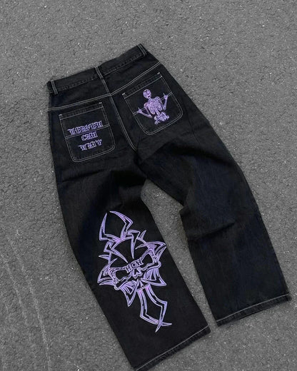 Street Fashion Trend Skull Jeans