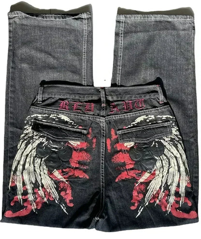 Street Fashion Trend Skull Jeans