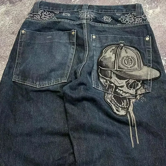 Street Fashion Trend Skull Jeans