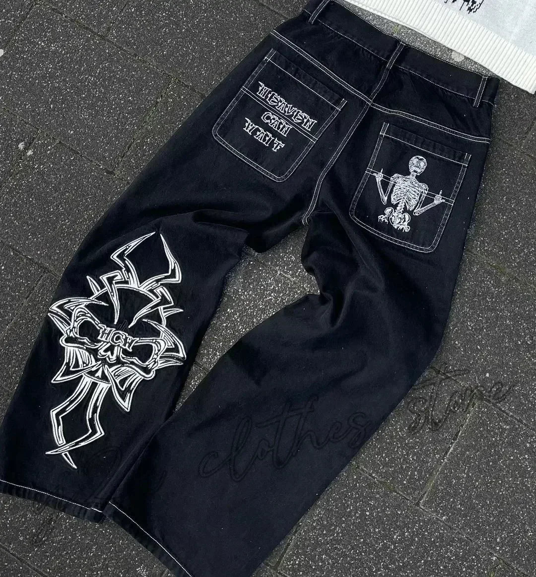 Street Fashion Trend Skull Jeans