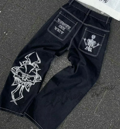 Street Fashion Trend Skull Jeans