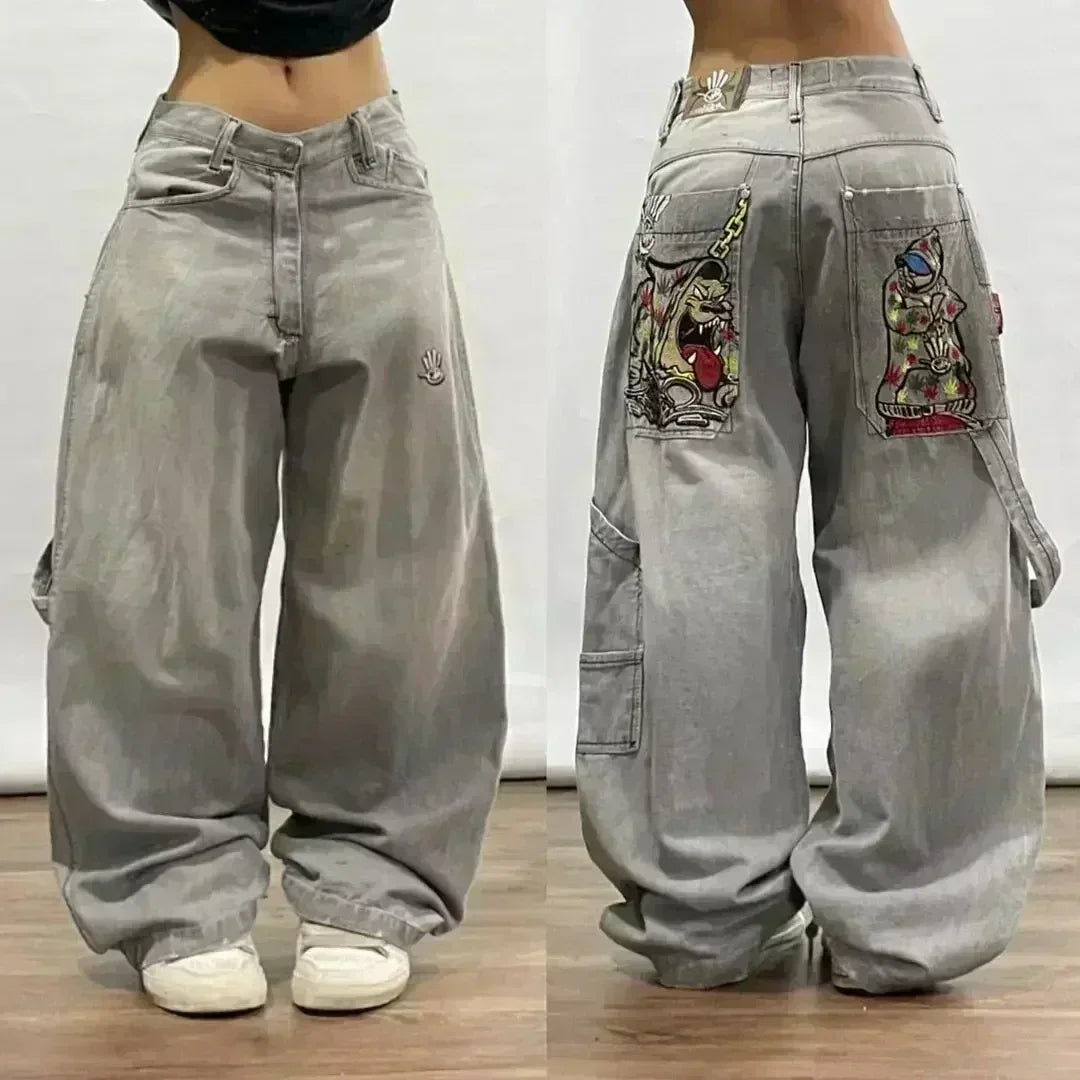 Street Fashion Trend Skull Jeans