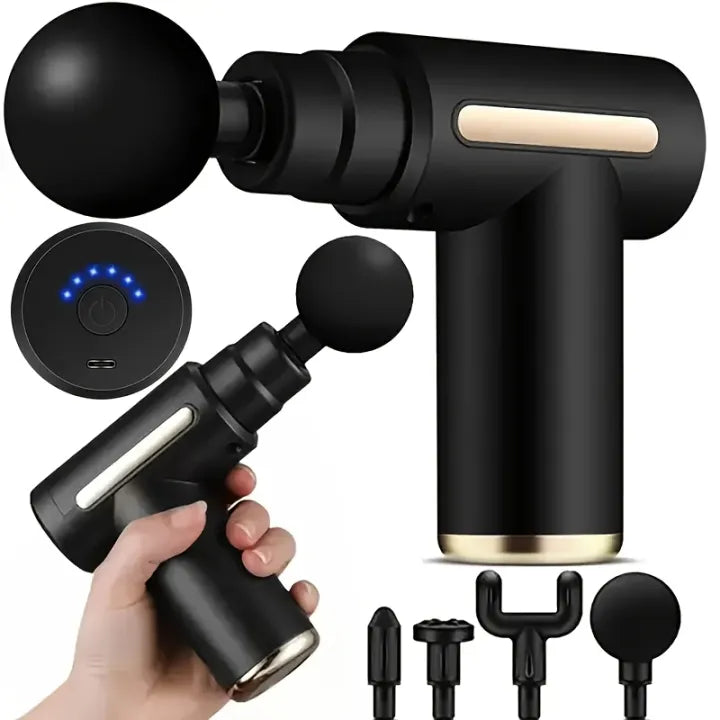 Deep Tissue Massage Gun — 6-Speed Portable Percussion Massager with LED Touch Screen