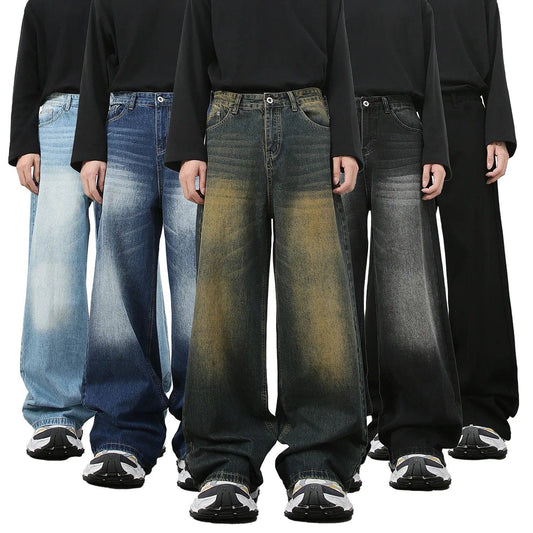 6 Colors Autumn Vintage Distressed Men's BaggyJeans
